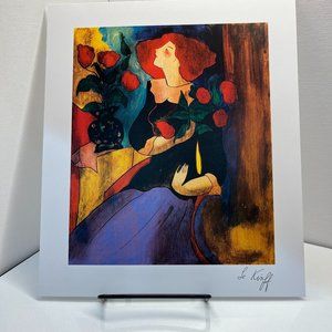 NWOT Linda Le Kinff Magali au Bouquet 2015, COA, seriolithograph